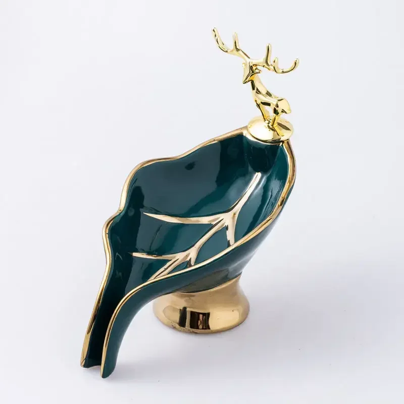 Porte savon céramique - bol feuille dorée