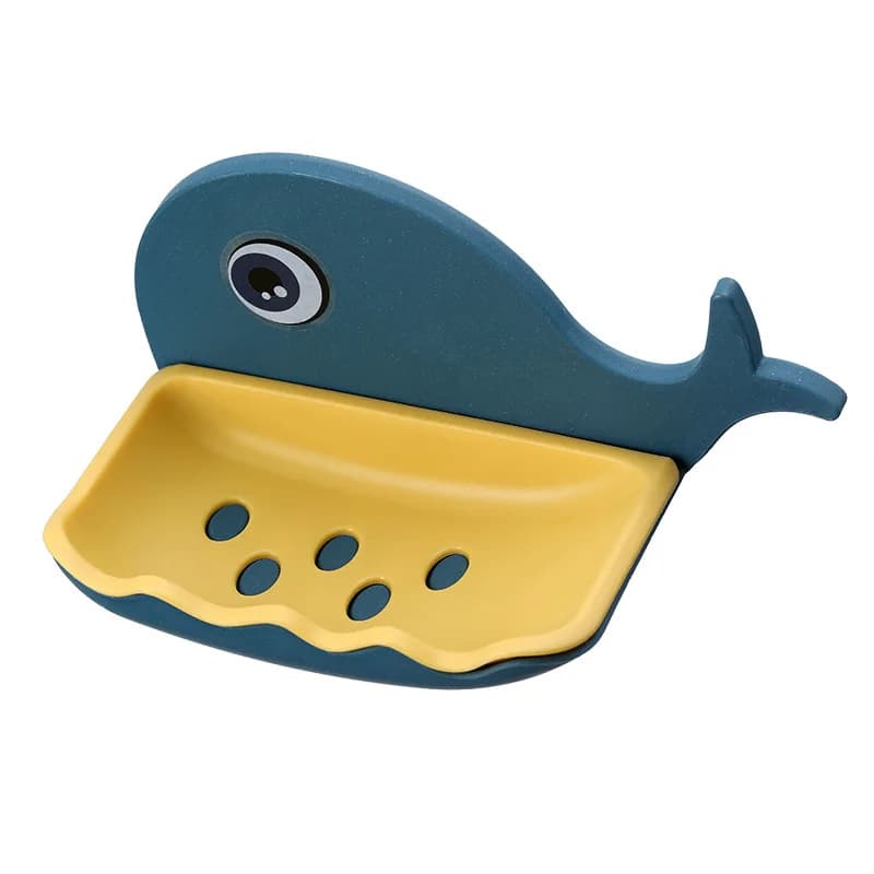 Porte savon dans la douche - baleine colorée