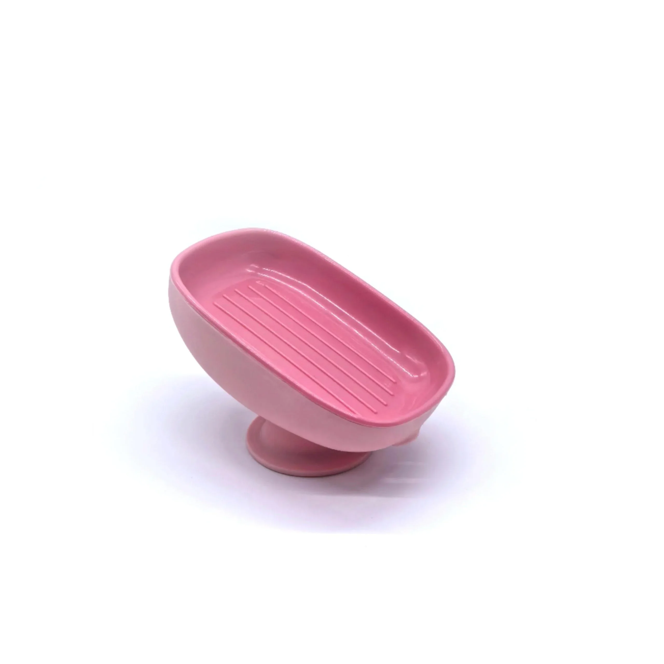 Porte savon ventouse - plat rose rêve